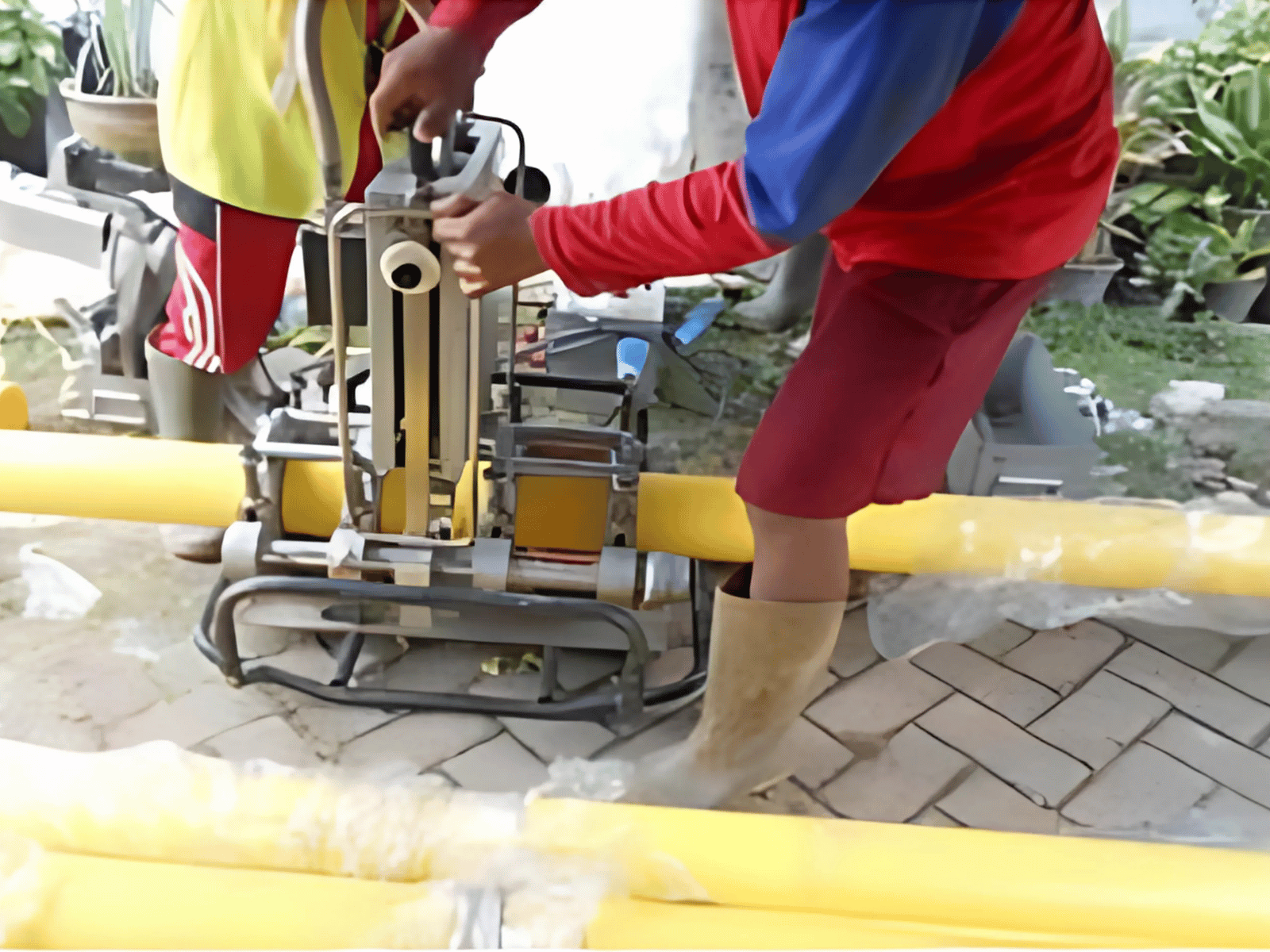 Proses Pemasangan Pipa Induk Rumah Tangga - Tangerang